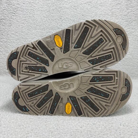 UGG Boots Womens 8 Shoes Metal Grey Reykir Waterproof Shearling Winter Booties - Picture 7 of 11